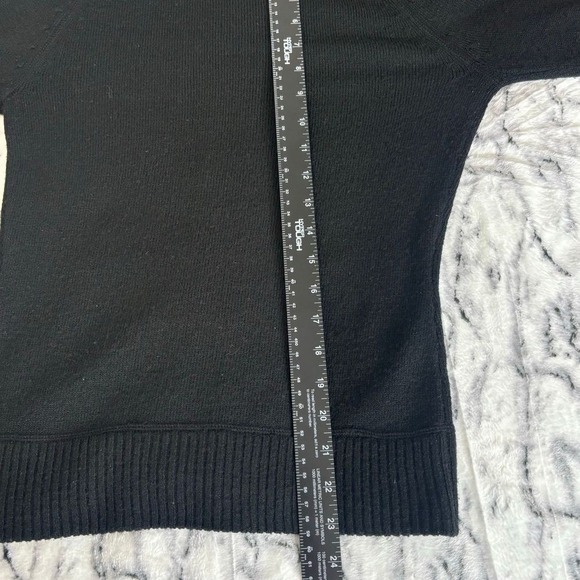 Y2K VTG Hoodie Sz M Black Full Zip Soft Hooded Preppy Whimsigoth Goth Grunge - Picture 7 of 8